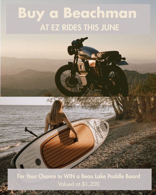 June Beachman Promotion at Ez Rides: Win a Beau Lake Paddleboard and Rack!