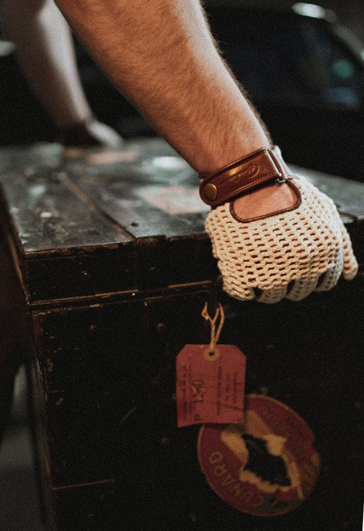 Beachman Accessory Leather Riding Gloves Woven