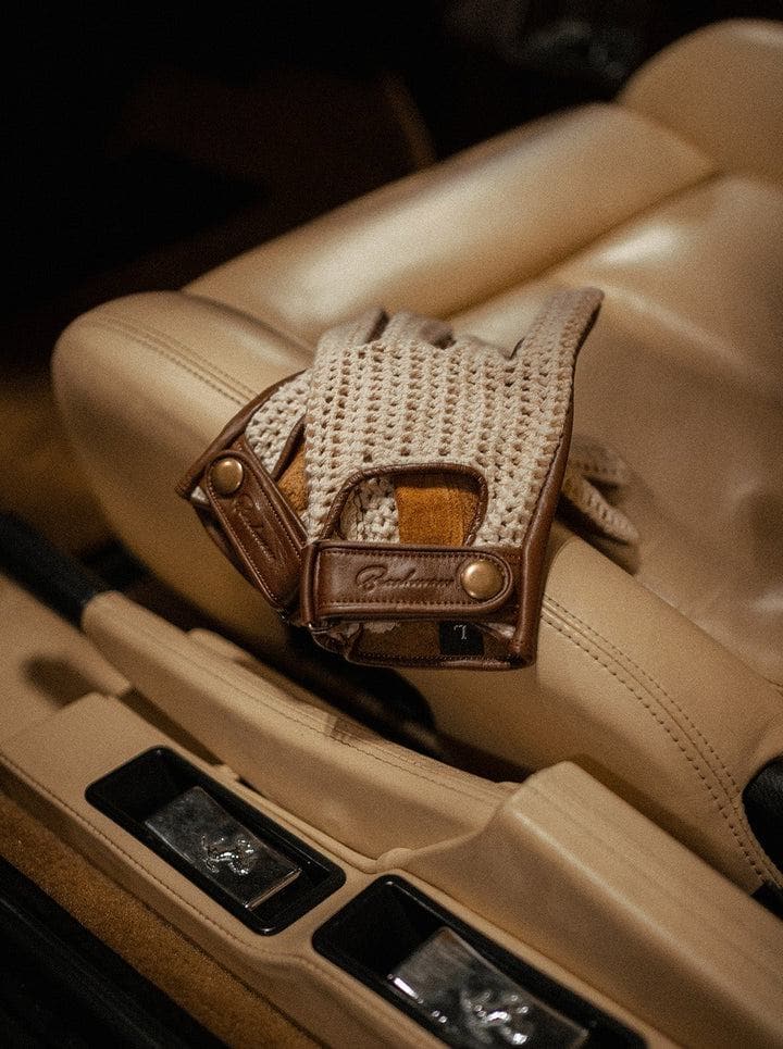Beachman Accessory Leather Riding Gloves Woven