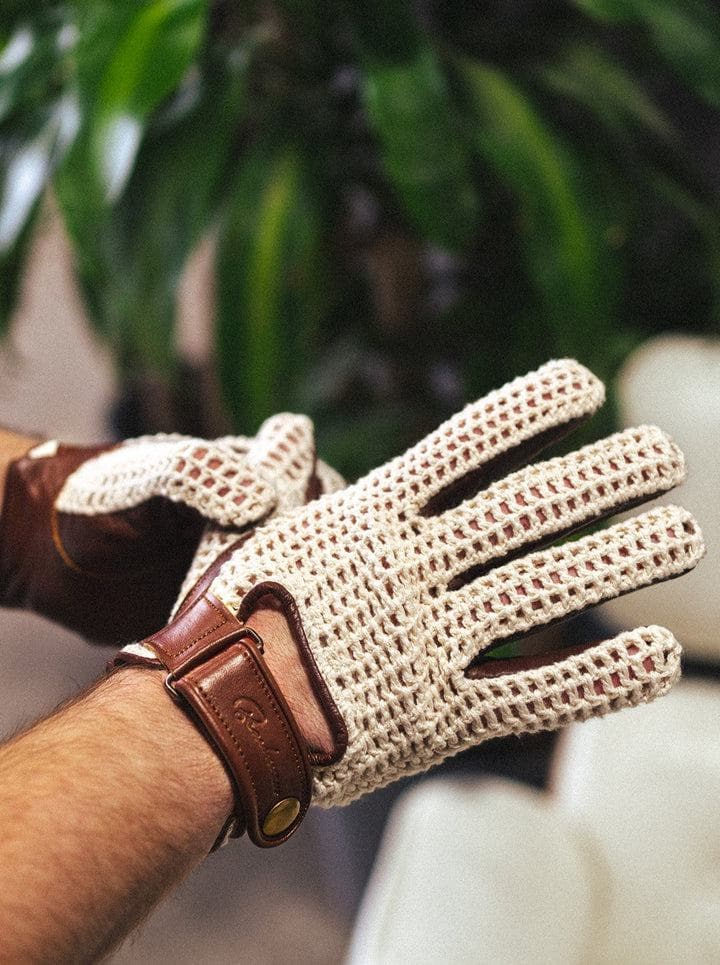 Beachman Accessory Leather Riding Gloves Woven