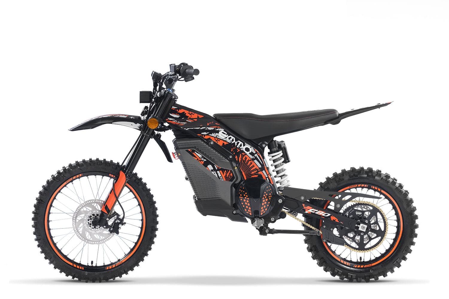 emmo ebike ENDURO (OR-30) - 72V/30Ah Lithium / Black/Orange Caofen F80