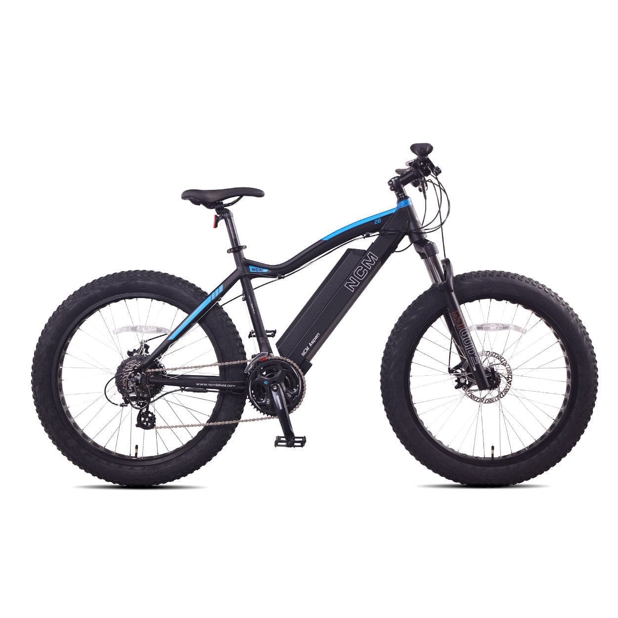 NCM Fat Tire Black / 26” (Recommended Height: 170-185cm / 5.6-6.1ft) NCM Aspen Plus