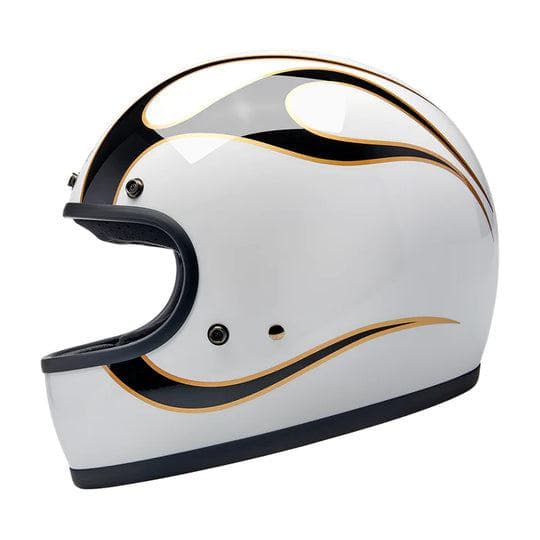 Beachman Helmet Gloss White Flames / XS Gringo Helmet