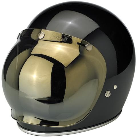 Beachman Helmet Gold Biltwell Bubble Visor