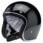 Beachman Parts Gloss Black Biltwell Bonanza Helmet