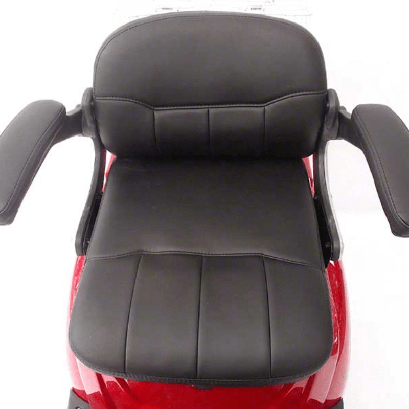 Movable armrests, like these on the Eclipse EV Comet, make getting on and off easier.