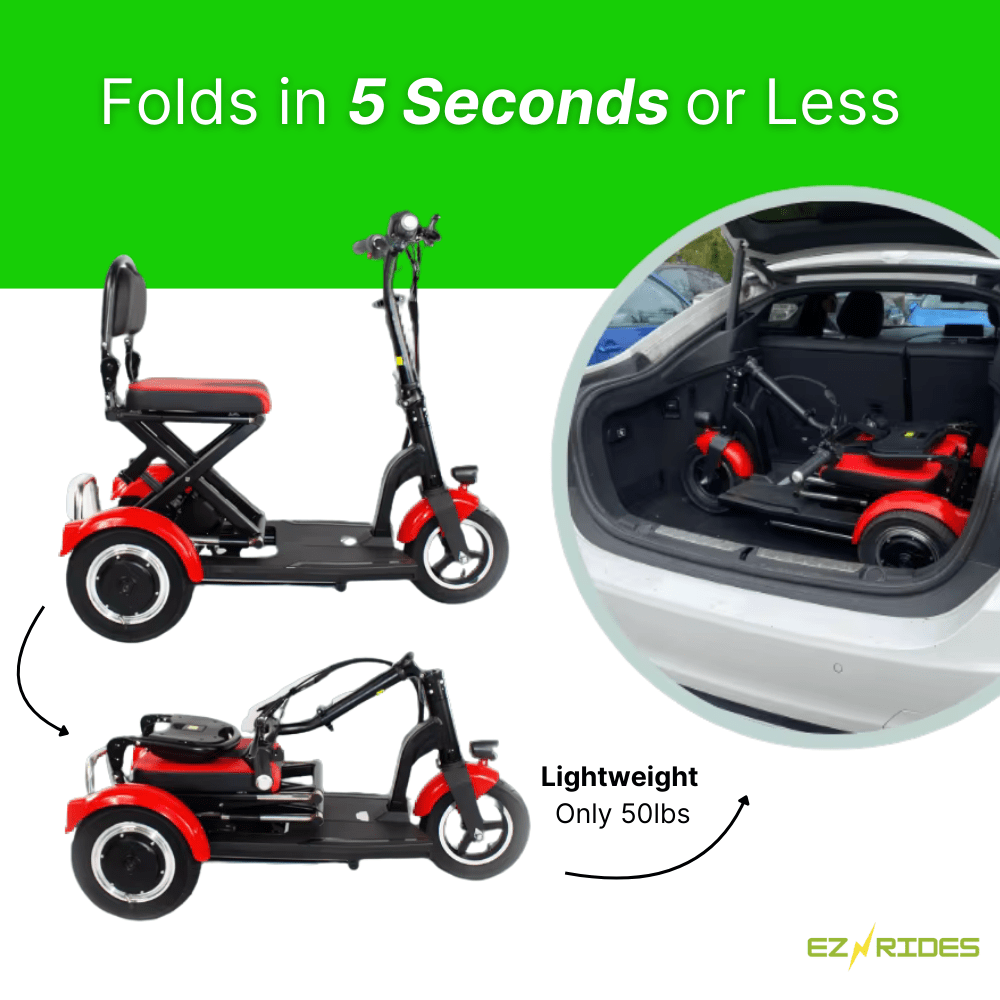 Ez Rides Eclipse EV Nova Fly - Folding Mobility Scooter For Sale | EZ RIDES