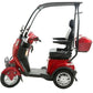 Ecolo-Cycle Mobility Scooter Red ET4 LS + Roof