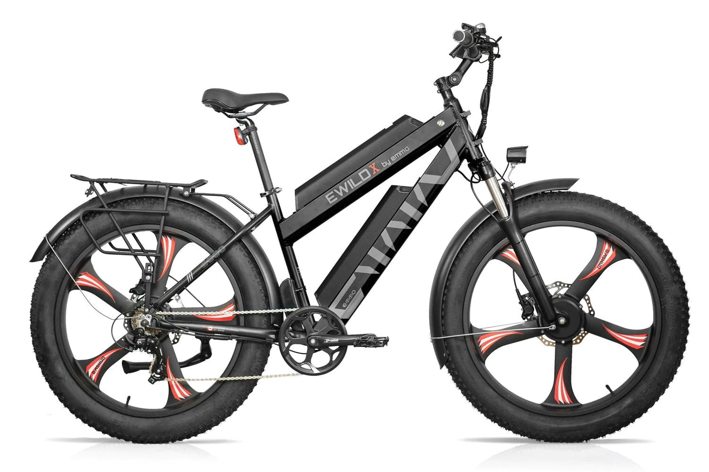 Emmo E-Bike Black / Single Battery Dual Motor Samsung Battery 48V/15 Ah (15Ah + 0Ah) E-WILD X